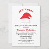 サンタベビーウィンターハット男女兼用ベビーシャワー 招待状 (正面)