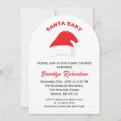 サンタベビーウィンターハット男女兼用ベビーシャワー 招待状 (正面)