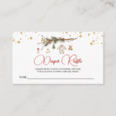 サンタベビーウィンターベイビーシャワーオムツラッフルチケット エンクロージャーカード (正面)