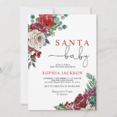 サンタベビーウィンターベビーシャワー招待状 招待状 (正面)