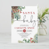 サンタベビーウィンターベビーシャワー招待状 招待状 (スタンド正面)