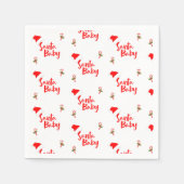 サンタベビーウィンターベビーシャワー スタンダードカクテルナプキン (正面)