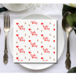 サンタベビーウィンターベビーシャワー スタンダードカクテルナプキン