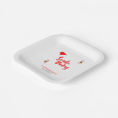 サンタベビーウィンターベビーシャワー ペーパープレート (傾斜あり)