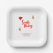 サンタベビーウィンターベビーシャワー ペーパープレート (正面)
