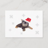 サンタベビーウィンターレッドおむつラッフルベビーシャワー エンクロージャーカード (裏面)