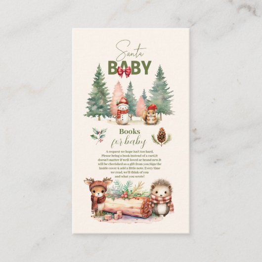 サンタベビーウッドランドウィンターブックスフォーベビー エンクロージャーカード (正面)