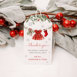 サンタベビーガール冬クリスマスベビーシャワーのお気に入り ギフトタグ