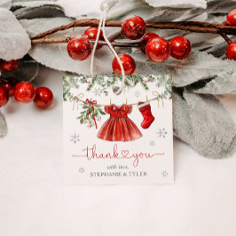 サンタベビーガール冬クリスマスベビーシャワー フェイバータグ