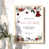 サンタベビーガール赤ちゃんシャワー住所と封筒 ポスター