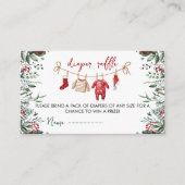 サンタベビークリスマスおむつラッフルベビーシャワー エンクロージャーカード (正面)