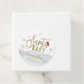 サンタベビークリスマスウィンターベイビーシャワーありがとう フェイバータグ (インサイチュ)