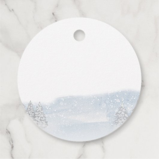 サンタベビークリスマスウィンターベイビーシャワーありがとう フェイバータグ (裏面)