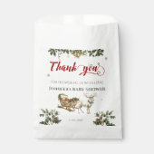 サンタベビークリスマスウィンターベイビーシャワーありがとう フェイバーバッグ (正面)