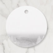 サンタベビークリスマスウィンターベビーシャワーメッセージカード フェイバータグ (裏面)