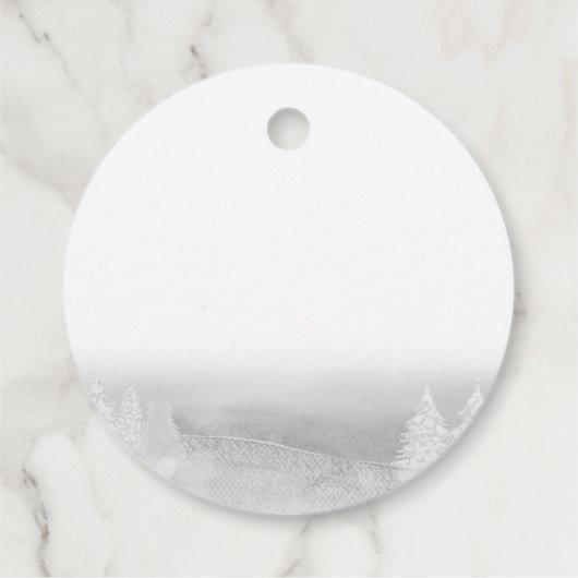 サンタベビークリスマスウィンターベビーシャワーメッセージカード フェイバータグ (裏面)