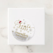 サンタベビークリスマスウィンターベビーシャワーメッセージカード フェイバータグ (インサイチュ)