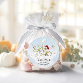 サンタベビークリスマスウィンターベビーシャワーメッセージカード フェイバータグ