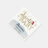 サンタベビークリスマスウィンターベビーシャワー スタンダードカクテルナプキン (角)