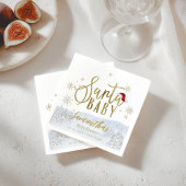 サンタベビークリスマスウィンターベビーシャワー スタンダードカクテルナプキン