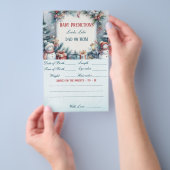 サンタベビークリスマスウィンターベビーシャワー チラシ (ハンドル)