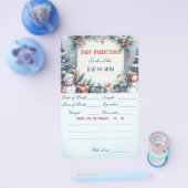 サンタベビークリスマスウィンターベビーシャワー チラシ (シングル)