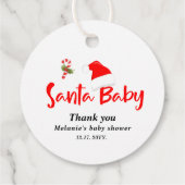 サンタベビークリスマスウィンターベビーシャワー フェイバータグ (裏面)