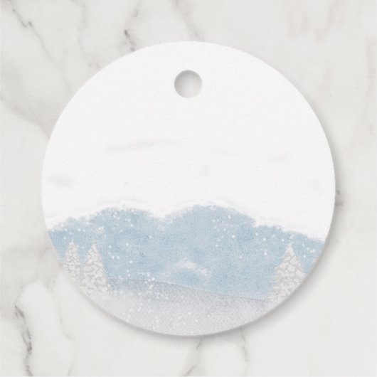 サンタベビークリスマスウィンターベビーシャワー フェイバータグ (裏面)