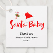サンタベビークリスマスウィンターベビーシャワー フェイバータグ (正面)
