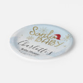 サンタベビークリスマスウィンターベビーシャワー ペーパープレート (アングル)