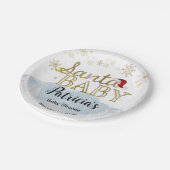 サンタベビークリスマスウィンターベビーシャワー ペーパープレート (アングル)