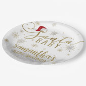 サンタベビークリスマスウィンターベビーシャワー ペーパープレート (アングル)