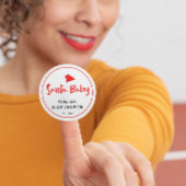 サンタベビークリスマスウィンターベビーシャワー ラウンドシール