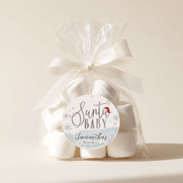 サンタベビークリスマスウィンターベビーシャワー ラウンドシール