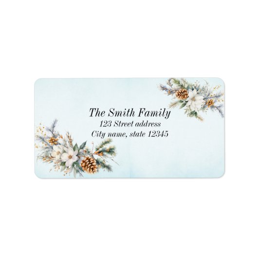 サンタベビークリスマスウィンターベビーシャワー ラベル (正面)