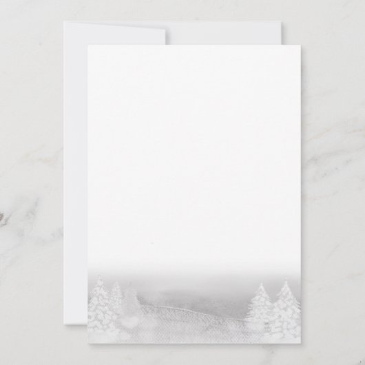 サンタベビークリスマスウィンターベビーシャワー 招待状 (裏面)