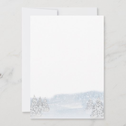 サンタベビークリスマスウィンターベビーシャワー 招待状 (裏面)