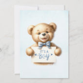 サンタベビークリスマスウィンターベビーシャワー 招待状 (裏面)