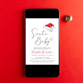 サンタベビークリスマスカップル赤ちゃんシャワー 招待状