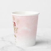 サンタベビークリスマスガールベビーシャワー紙カップ 紙コップ (左)