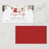 サンタベビークリスマスガール服おむつラッフル エンクロージャーカード (正面/裏面)