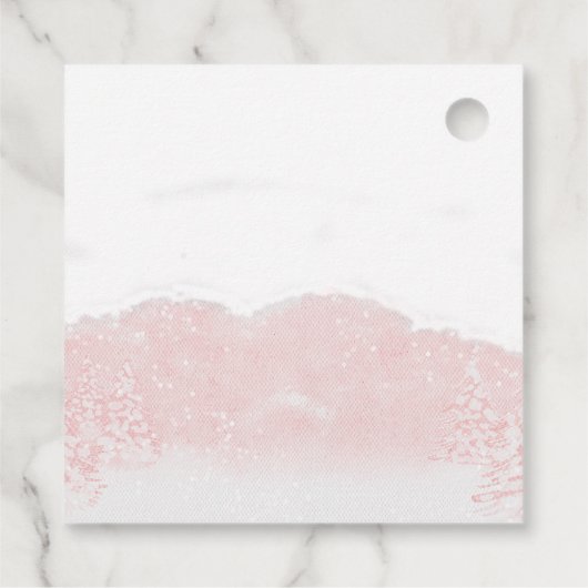 サンタベビークリスマスガール赤ちゃんシャワーありがとう フェイバータグ (裏面)