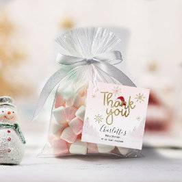 サンタベビークリスマスガール赤ちゃんシャワーありがとう フェイバータグ