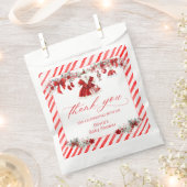 サンタベビークリスマスガール赤ちゃんシャワーありがとう フェイバーバッグ (クリップ留めされた状態)