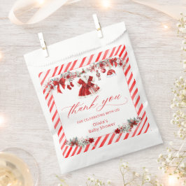 サンタベビークリスマスガール赤ちゃんシャワーありがとう フェイバーバッグ