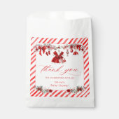 サンタベビークリスマスガール赤ちゃんシャワーありがとう フェイバーバッグ (正面)