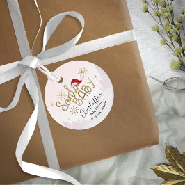 サンタベビークリスマスガール赤ちゃんシャワー フェイバータグ