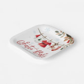 サンタベビークリスマスガール赤ちゃんシャワー ペーパープレート (傾斜あり)