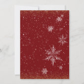 サンタベビークリスマスガール赤ちゃんシャワー 招待状 (裏面)