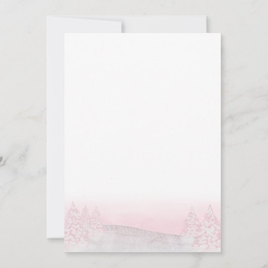 サンタベビークリスマスガール赤ちゃんシャワー 招待状 (裏面)